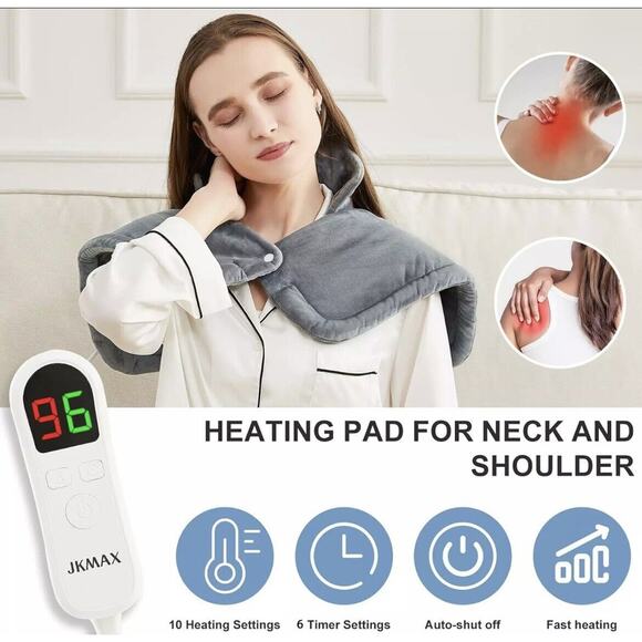 Heating Pad for Neck and Shoulders and Back - Weighted Heating Pad for Neck and - Picture 2 of 13